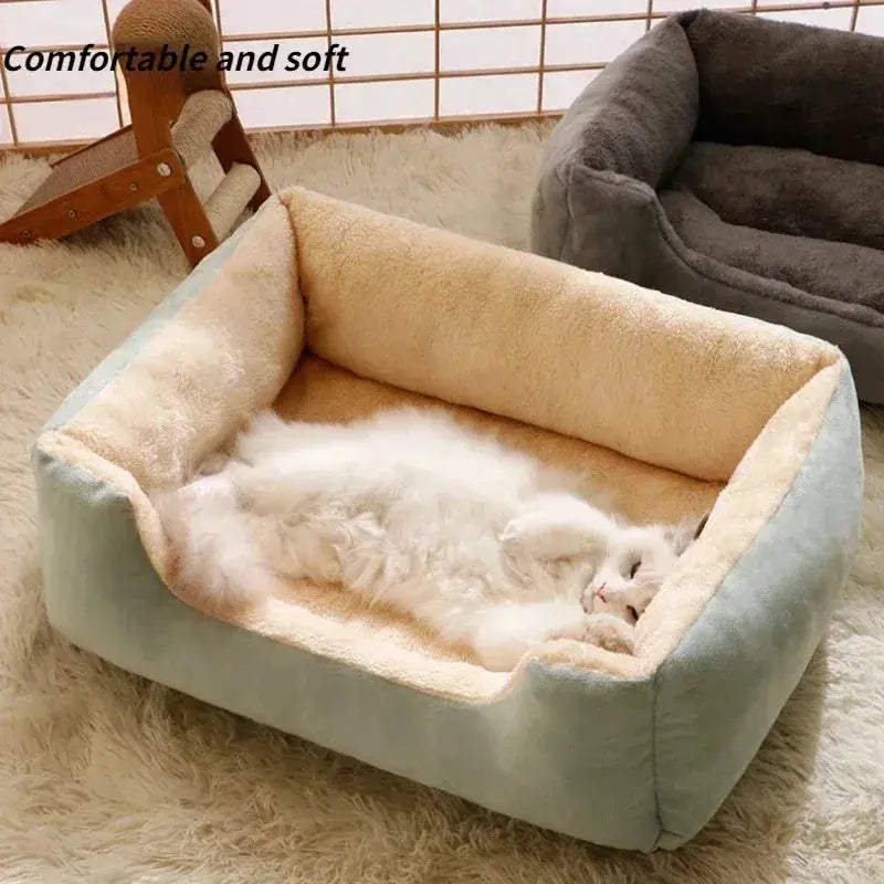 Cozy Cat Bed For Cats And Kittens Winter Comfort Cushion Basket House Pet Supplies Accessory Habitat