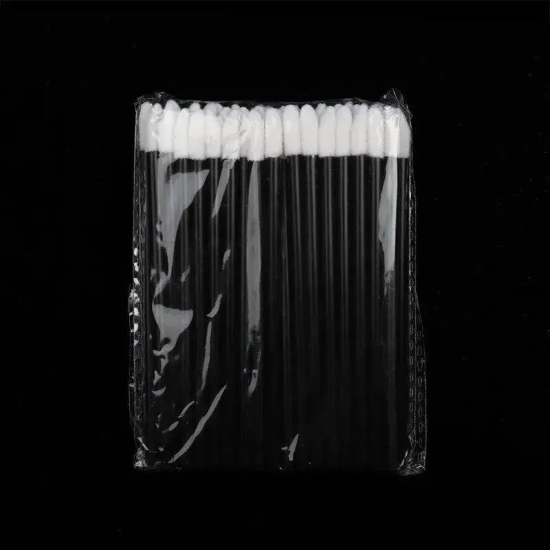 CosmoGlo Disposable Lip Brush Kit 50 Pcs Hygienic Nylon Wands for Precise Lipstick and Lip Gloss Application