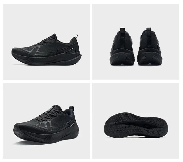 Xtep 2000km 5.0 men's running shoes, black with cushioned sole