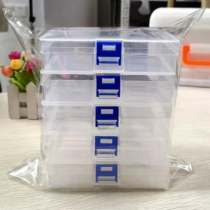 5 Transparent Plastic Storage Boxes For Small Items Craft Supplies And Hardware Organization
