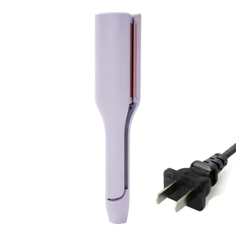 Hair curling iron 32mm deep wave wand, purple Simples Market