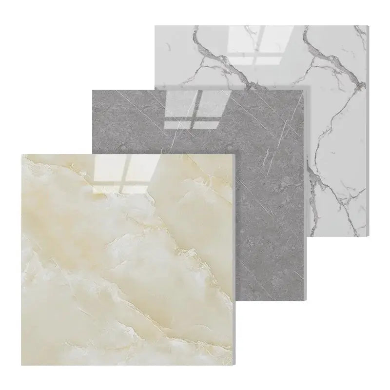 Simples Market Imitation Tile 3D Wall Stickers set of 3 self-adhesive marble decals in beige, gray and white