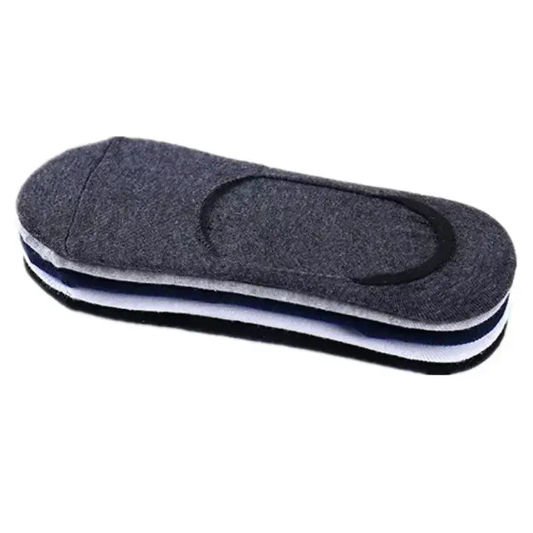 5 Pairs Men Boat Cotton Socks Breathable Invisible Ankle Socks With Non Slip Silicone For Summer And Autumn