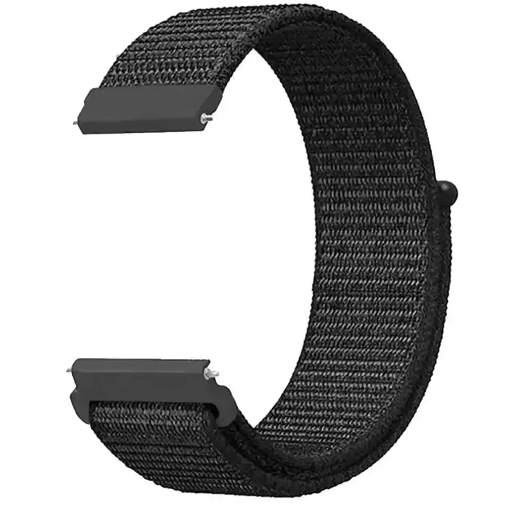 Simples Market nylon loop watch strap in black for Redmi Watch 5 Active/Lite and Xiaomi Watch S4, 20–22mm