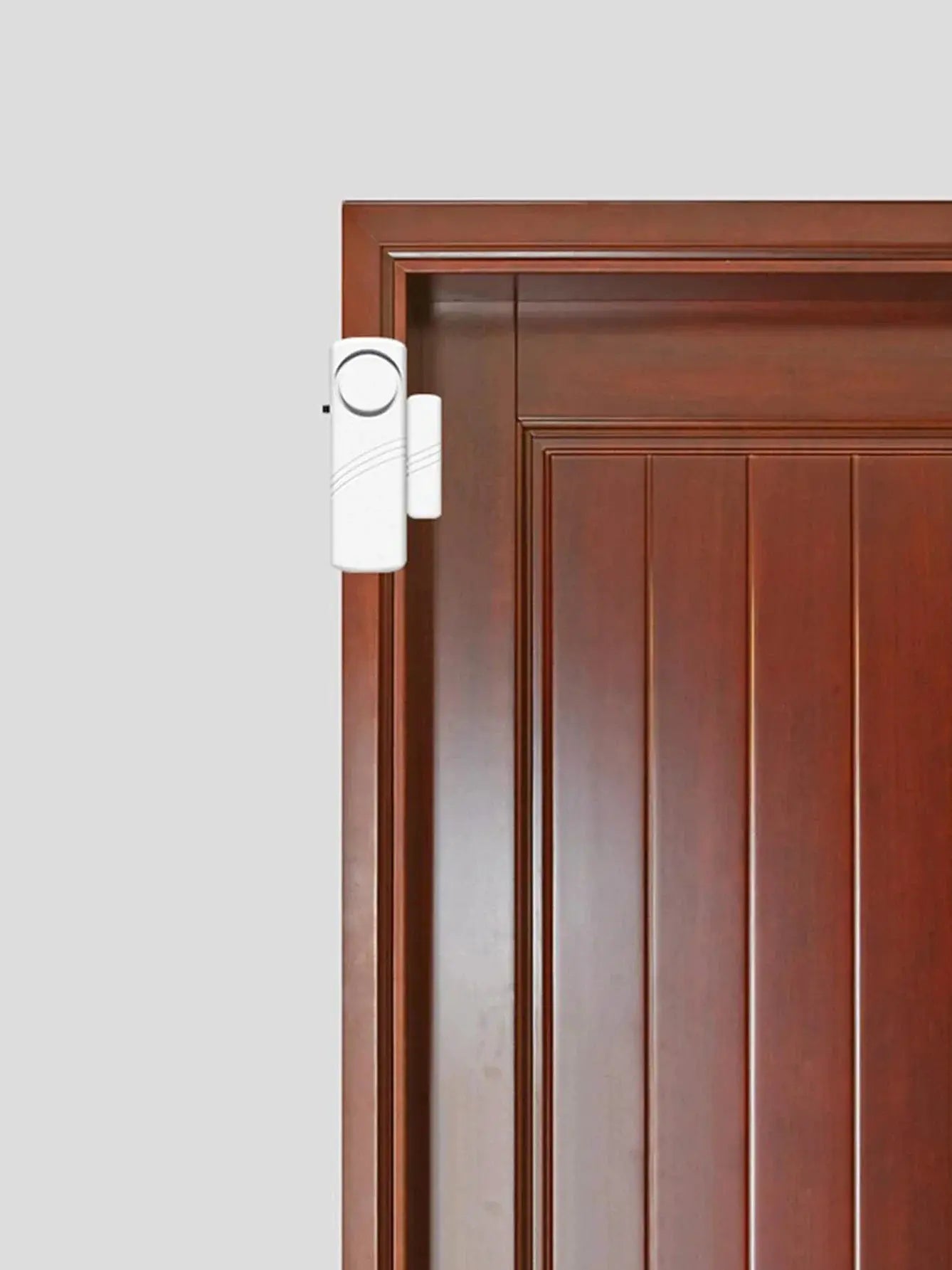 Wireless door/window magnetic sensor alarm, white plastic, for home security