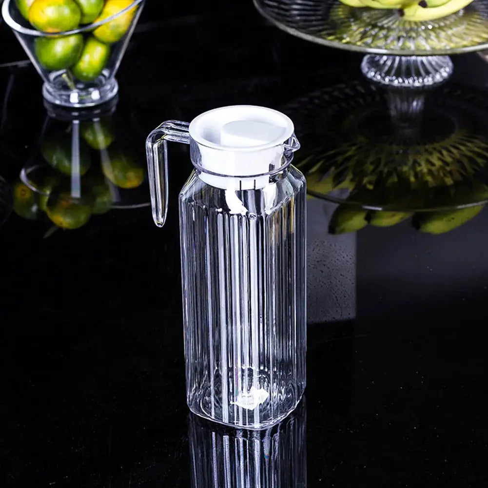 1.1L Transparent Plastic Pitcher for Juices And Drinks Storage Fridge