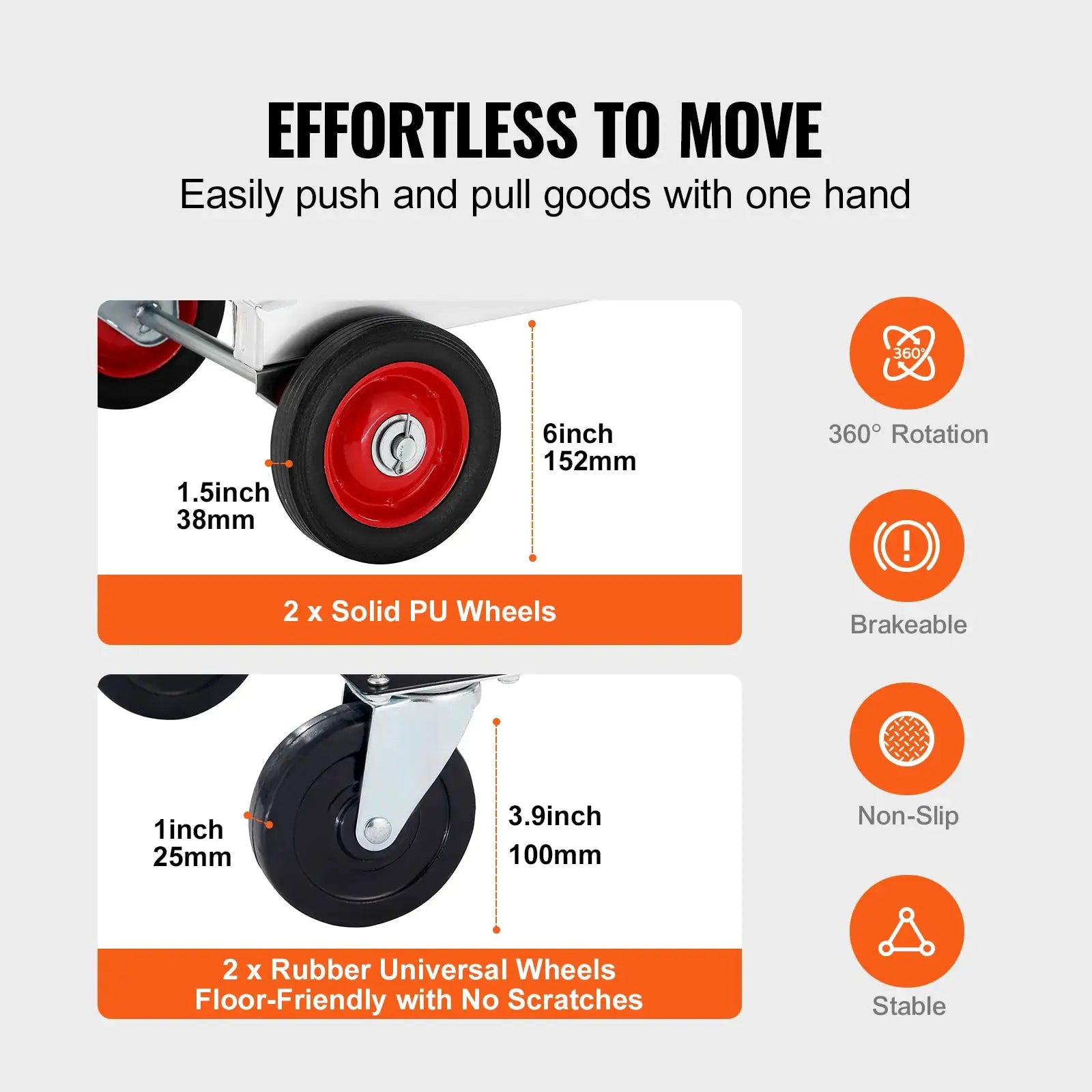 SucceBuy Folding Hand Truck 400 Lbs Capacity Lightweight Dolly With Wheels Foldable Luggage Utility Cart For Warehouse