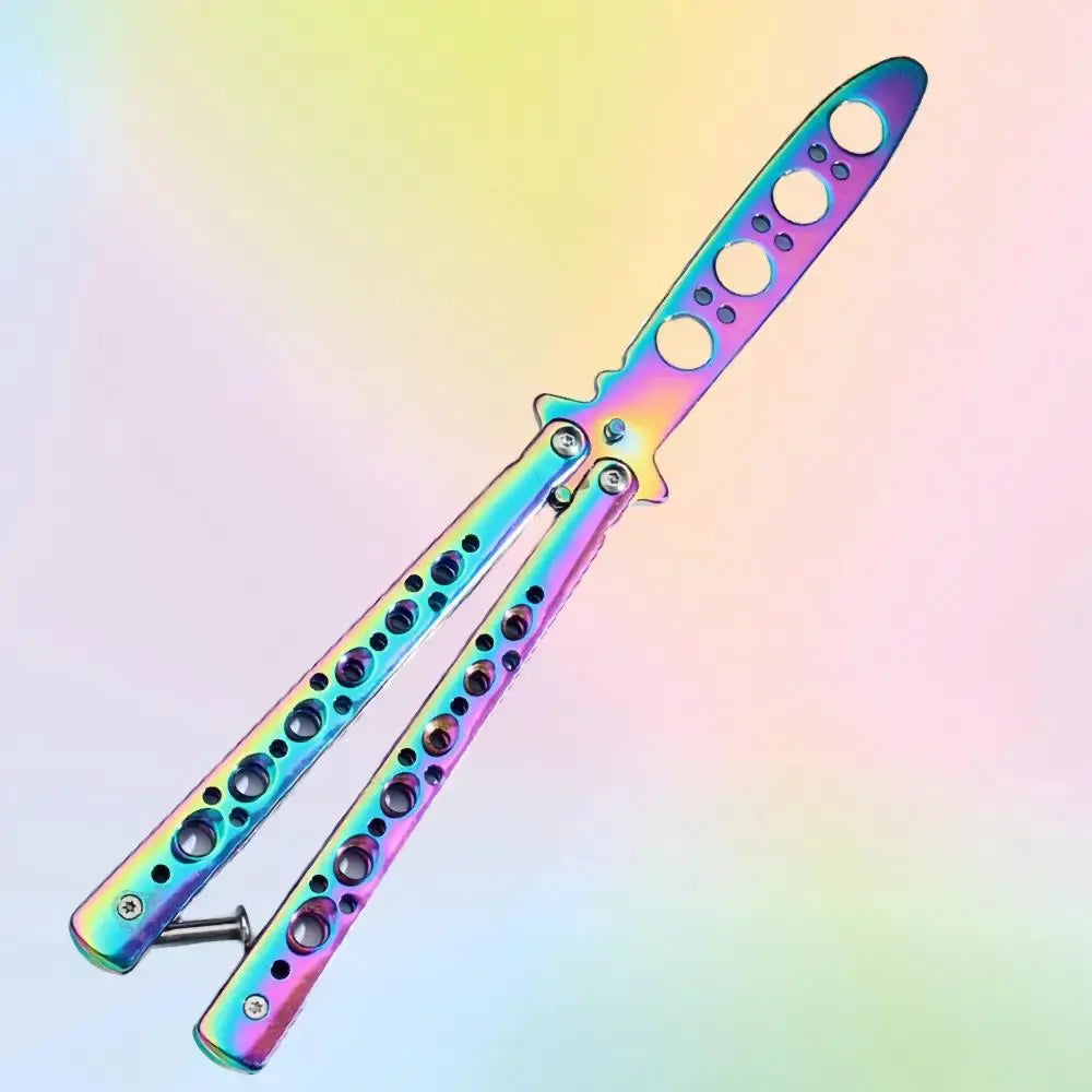 Butterfly Knife Trainer Foldable Portable Stainless Steel Pocket Practice Knife For Outdoor Games And Tricks