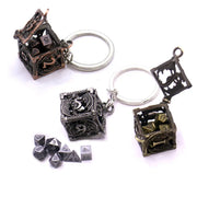 D6 Metal Case Seven Piece Metal Dice Set Portable Board Game Mini Kit Gamer Accessories