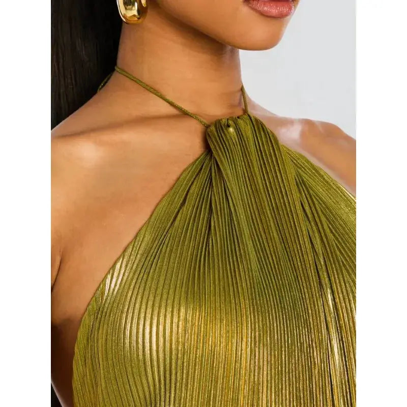 LuxeAura Luxurious Women Corset Dress Off Shoulder Halter Empire Waist With Slit Party Cocktail Evening Gown