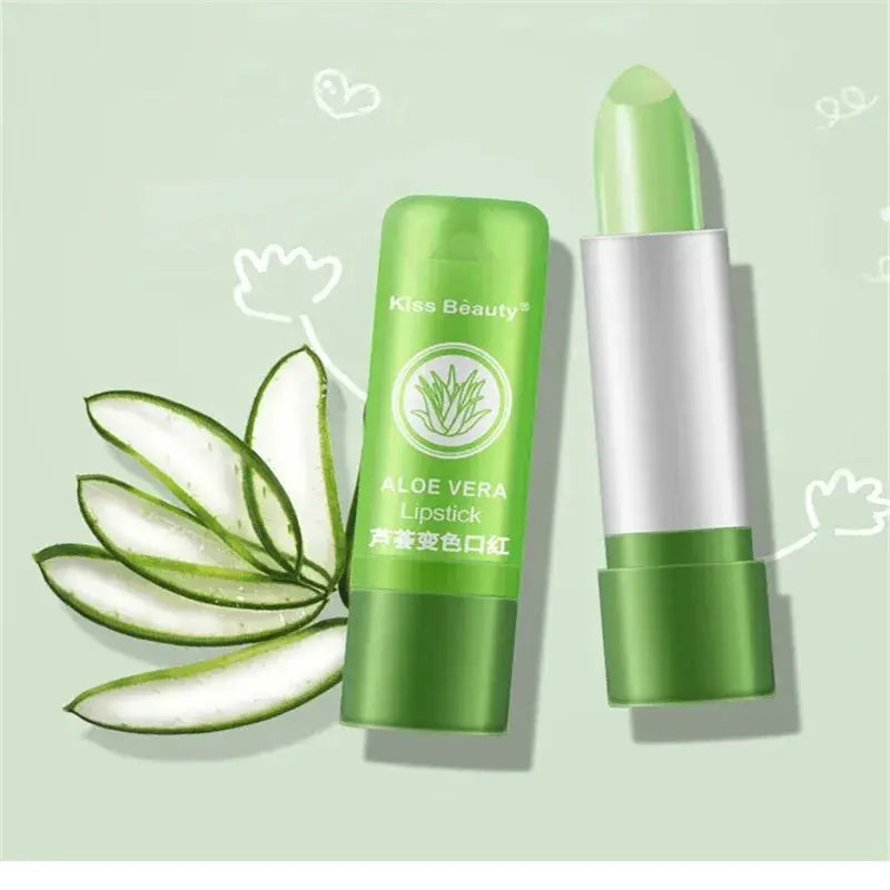 1Pc Aloe Color Changing Lipstick With Moisturizing Aloe Gel Warms On Application For Lip Color And Care