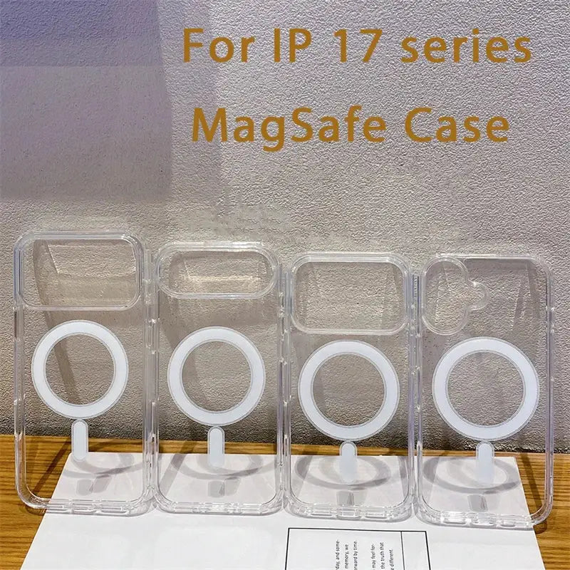 NovaCase MagSafe Transparent Back Case For iPhone 17 Series And Earlier Models Hard Clear Protection