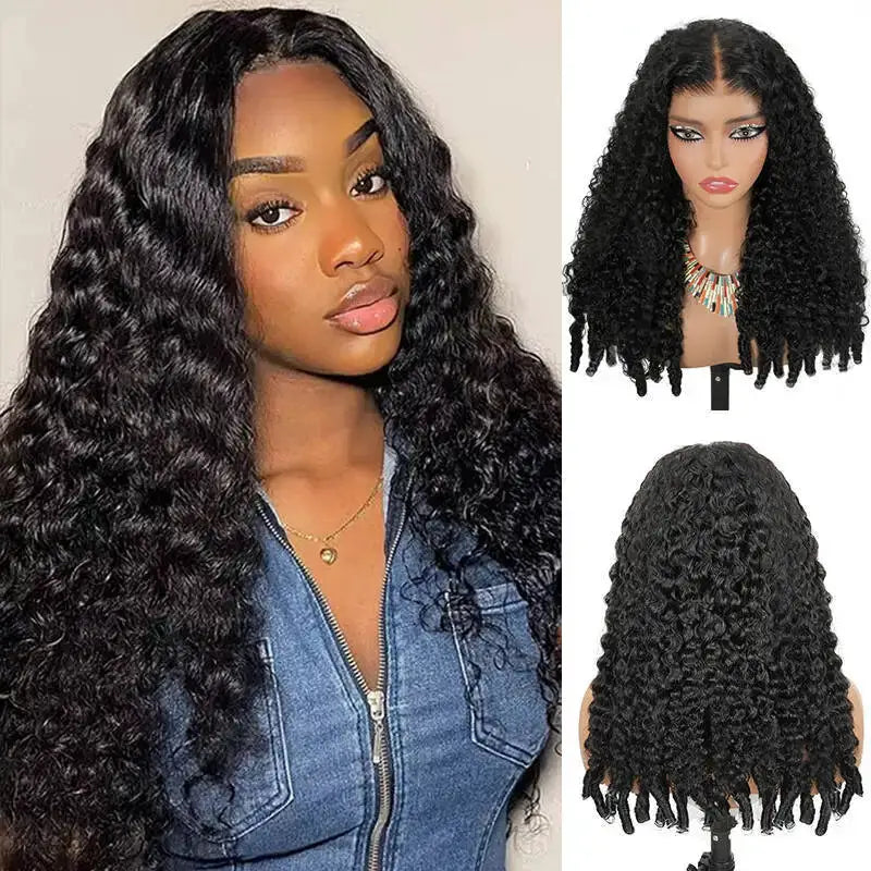 Burmese 13x6 Lace Frontal Wig 200 Density Human Hair Curly Virgin Pre Plucked HD Transparent Lace Wig