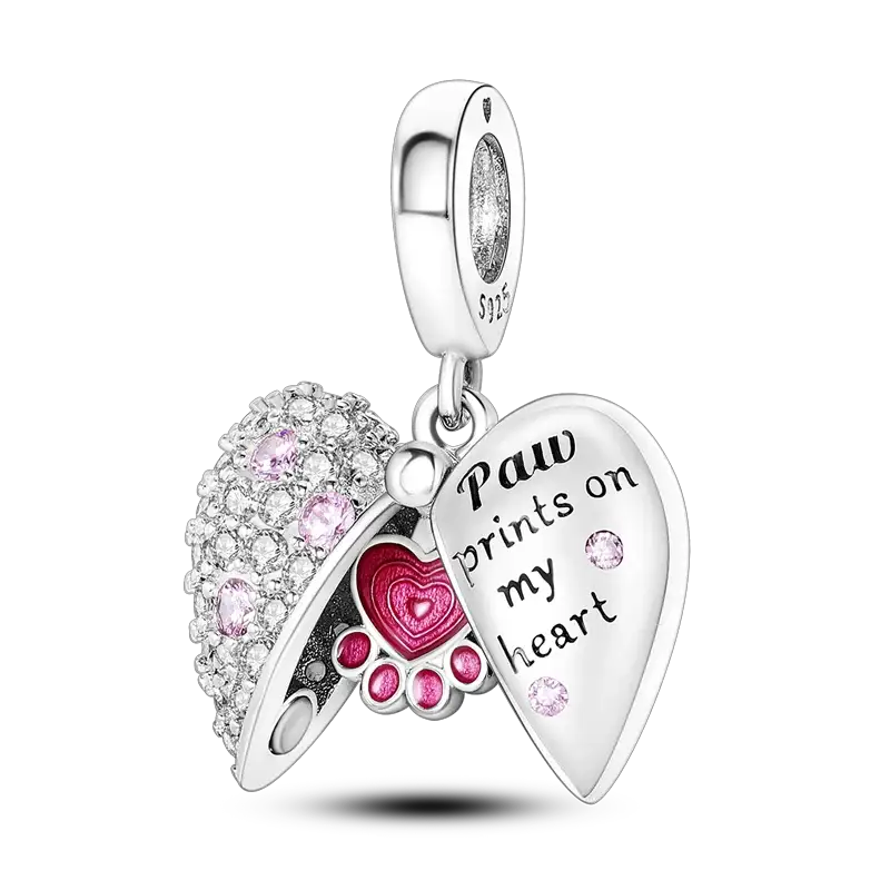 925 Sterling Silver Charms Bead Pink Butterfly Luminous Firefly Dangle Fit Bangle Bracelet Necklace DIY Jewelry