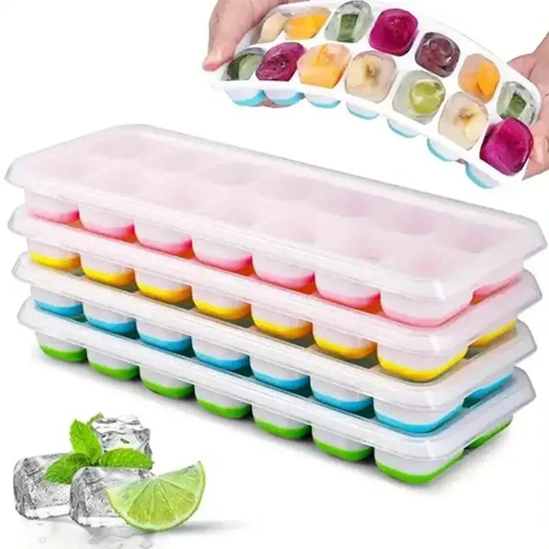 14 Grid Silicone Ice Cube Tray Square Ice Mold Non Toxic Durable Ice Cube Maker For Bar Pub Wine