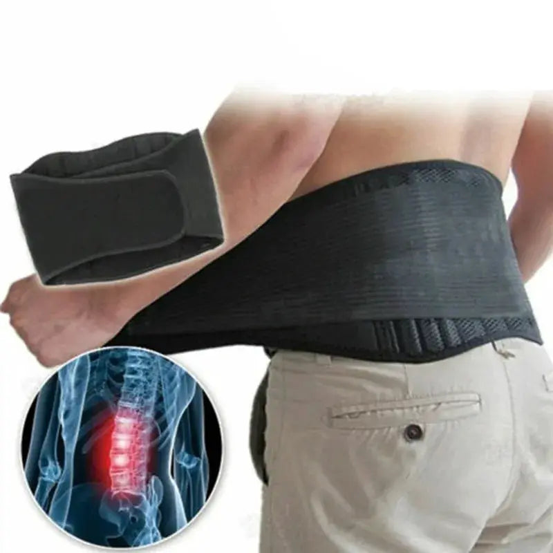 Adjustable Self Heating Waist Belt For Back Support Lumbar Brace Massage Therapy Health Care