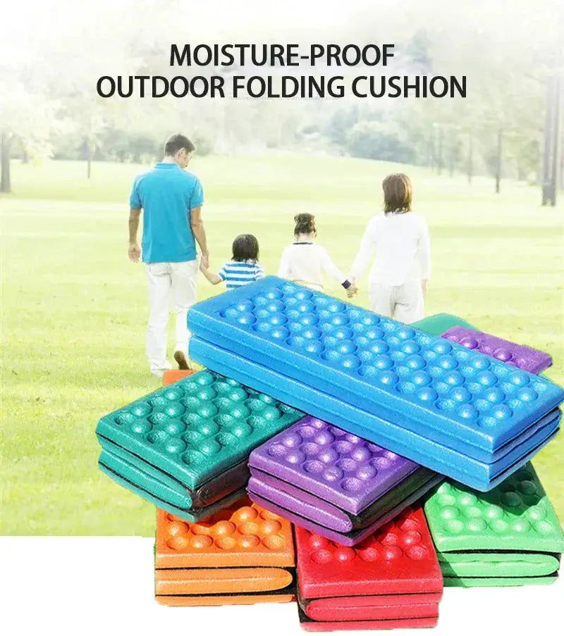 Honeycomb Massage Mat 6-Fold XPE Cushion, Simples Market moisture-proof outdoor folding pad in multicolor set