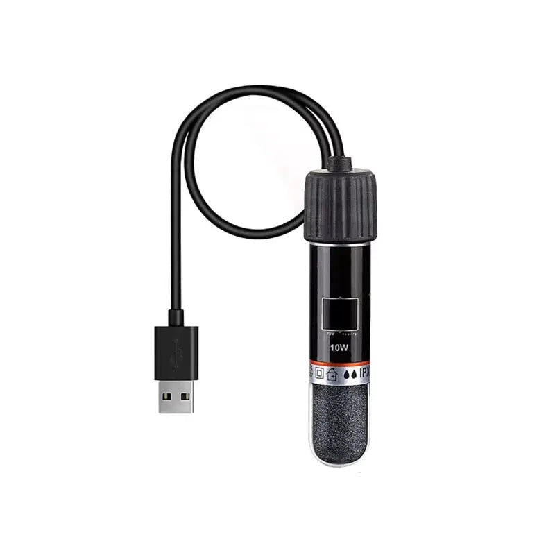 USB Mini Aquarium Heater for Small Fish Tanks with Automatic Constant Temperature Control 26 Celsius Immersion Type