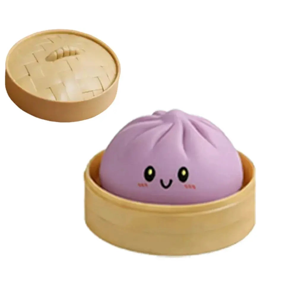 Dumpling Squishies Cute Colorful Bun Toy Slow Rising Stress Relief Fidget for Kids and Adults Anti Anxiety Gift