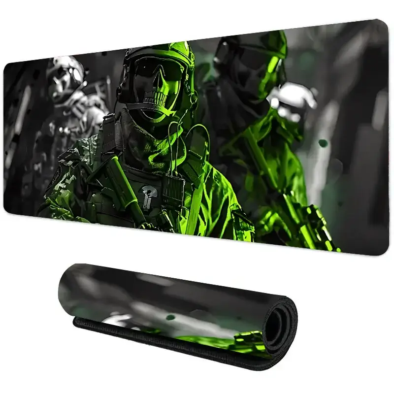 Grim Reaper Gaming Mouse Pad Hooded Skull Sniper Stealth Design Non Slip Rubber Base Desk Mat For Horror Esports PC