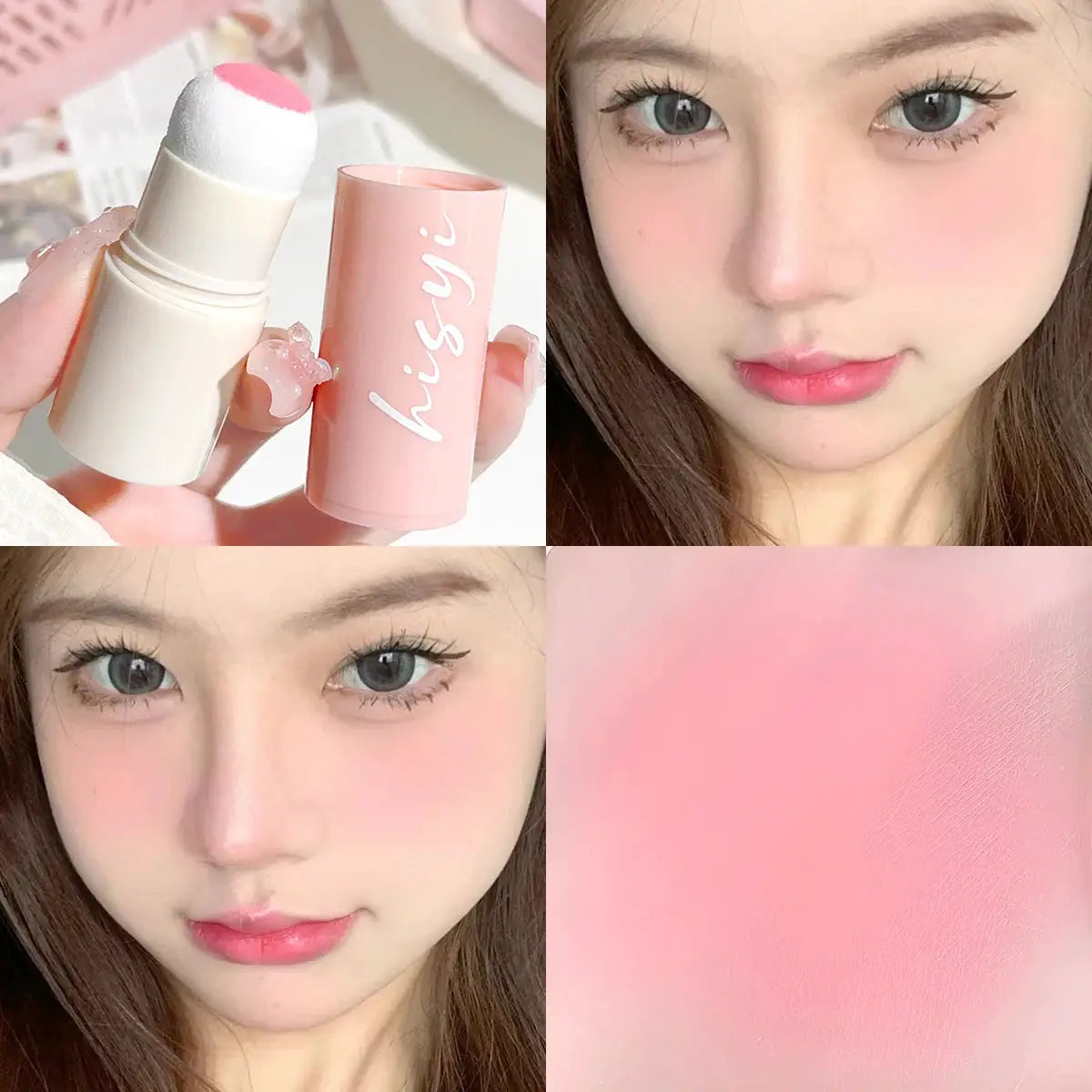 HISYI Yunrou Soft Fog Blush Stick Dual Use Lip And Cheek Tint Cloud Velvet Texture Brightening Finish