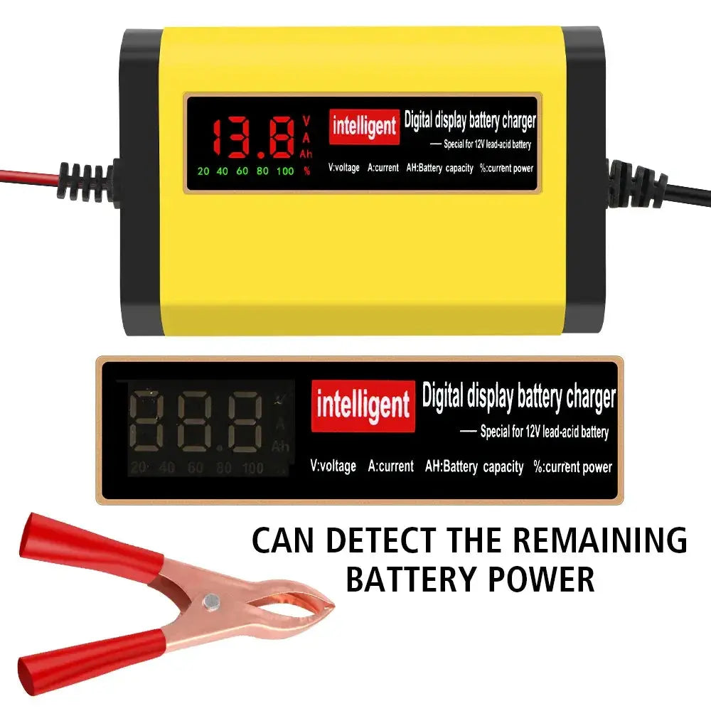 VoltEdge 3 Stage 12V Lead Acid AGM GEL Battery Charger For Cars Intelligent Digital Control Safe Stable Charging