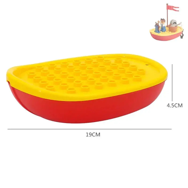 Big Size Building Block Adventure Ship Series Compatible Duplo Brave Pirates Treasure Island Playset For Kids