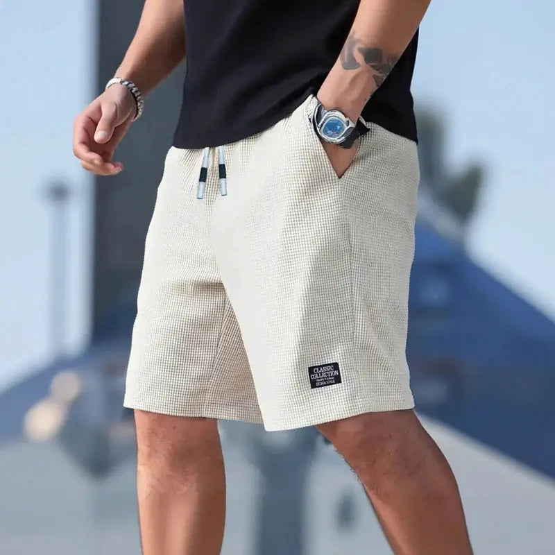 Men's Casual Shorts Breathable Textured Fabric For Beach And Sports And Daily Wear