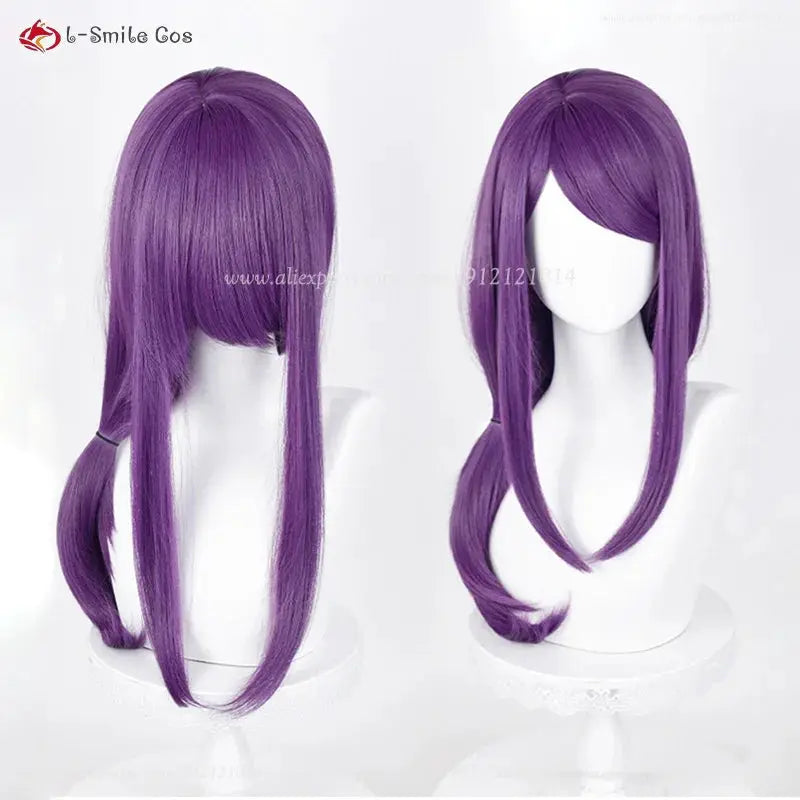 Kamishiro Rize cosplay wig, purple 70cm, heat-resistant synthetic hair with wig cap by l-Smile Cos