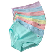 7Pcs Panties for Women cotton underwear set by Simples Market in pastel colors; breathable, soft briefs.