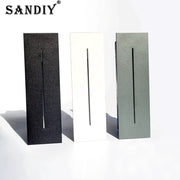 SANDIY 3W LED wall light set; slim vertical slot panels in black, white, and gray textured finishes (3 pcs)