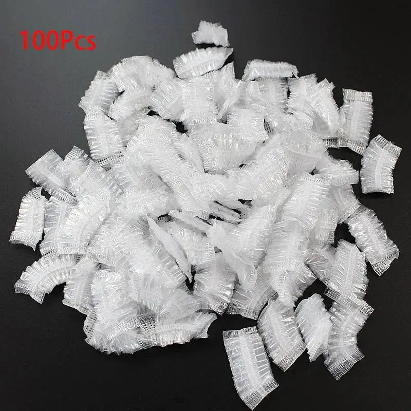 AquaShield 100 Count Disposable Hair Dye Earmuffs Waterproof Ear Covers For Hairdressing And Shower Protection