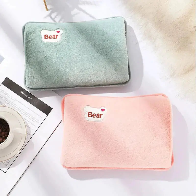 CozyHeat Electric Plush Hot Water Bag Reusable Warm Water Bottle With EU Plug For Quick Winter Heat