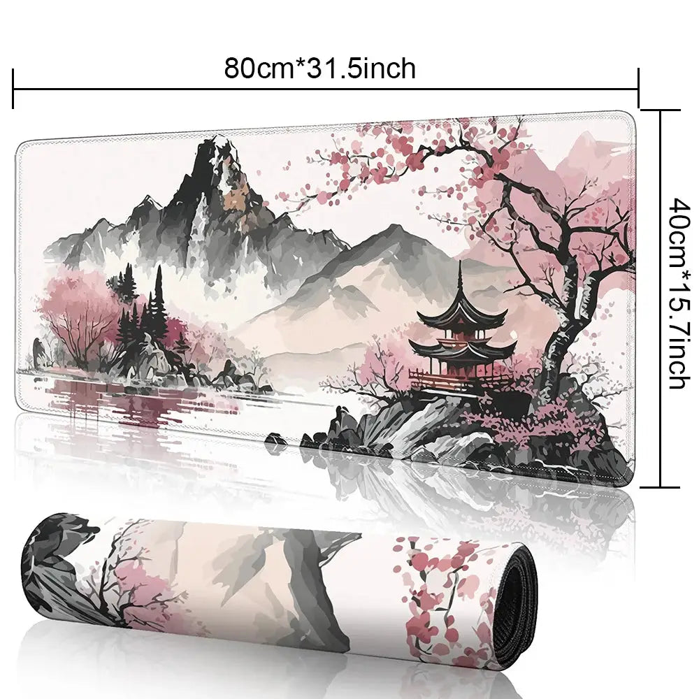Large Extended Gaming Mouse Pad For Desk With Stitched Edges And Non Slip Rubber Base