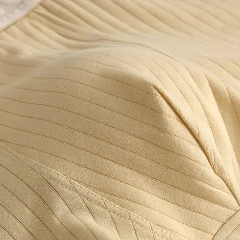 Men's striped boxer shorts beige ribbed cotton by Simples Market