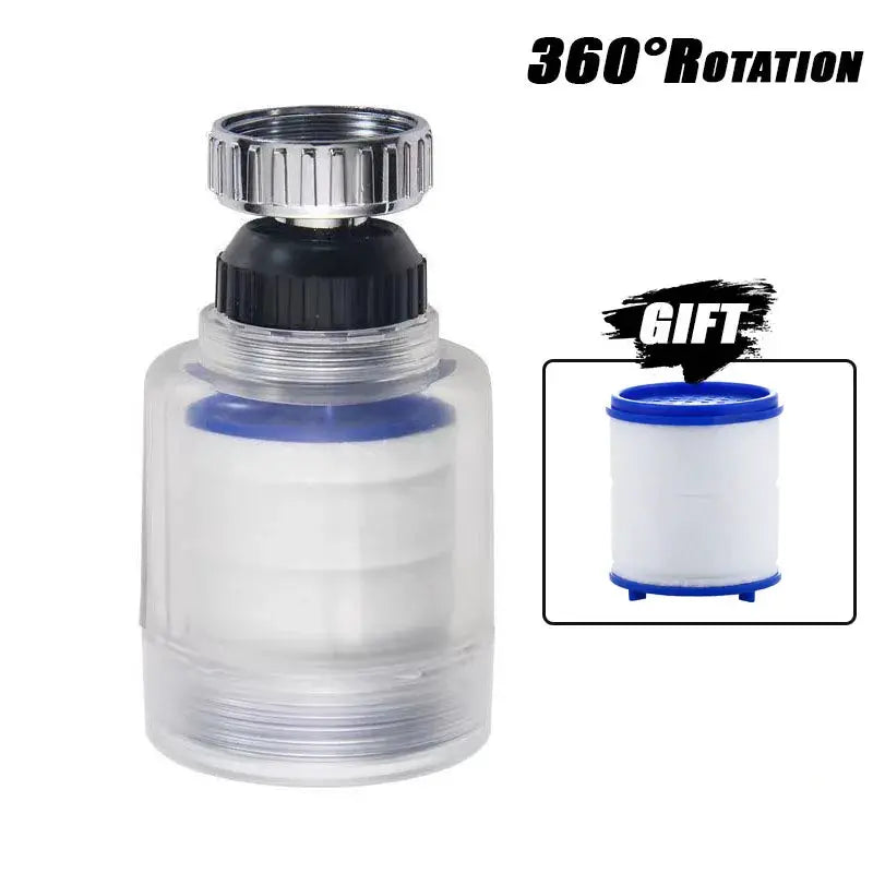 1080 Degree Rotatable Faucet Extender Universal Bathroom Kitchen Adapter Aerator For Multi Directional Spray