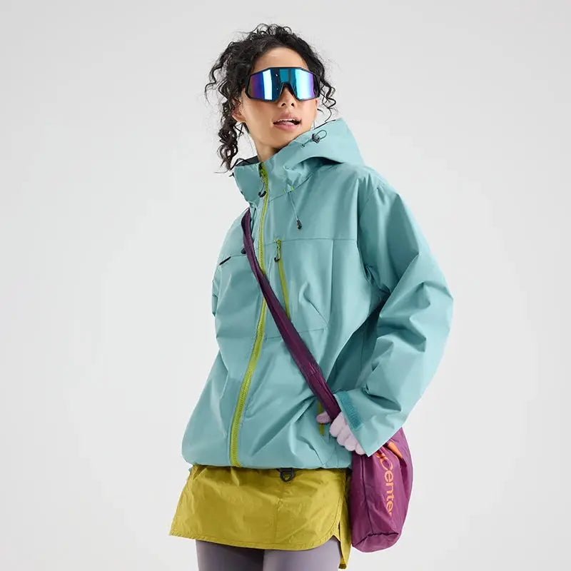 Unisex Hiking Jacket Waterproof Windproof Autumn Hooded Coat For Outdoor Activities Camping Fishing Climbing