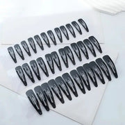 LuxeLoom Black Tassel Hair Clips Pack Of 36 Durable Electrophoretic Iron Secure Hold For All Ages