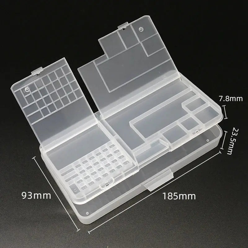 Double-layer multifunctional PVC storage box for phone repair by Simples Market with compartments (185×93×35mm)