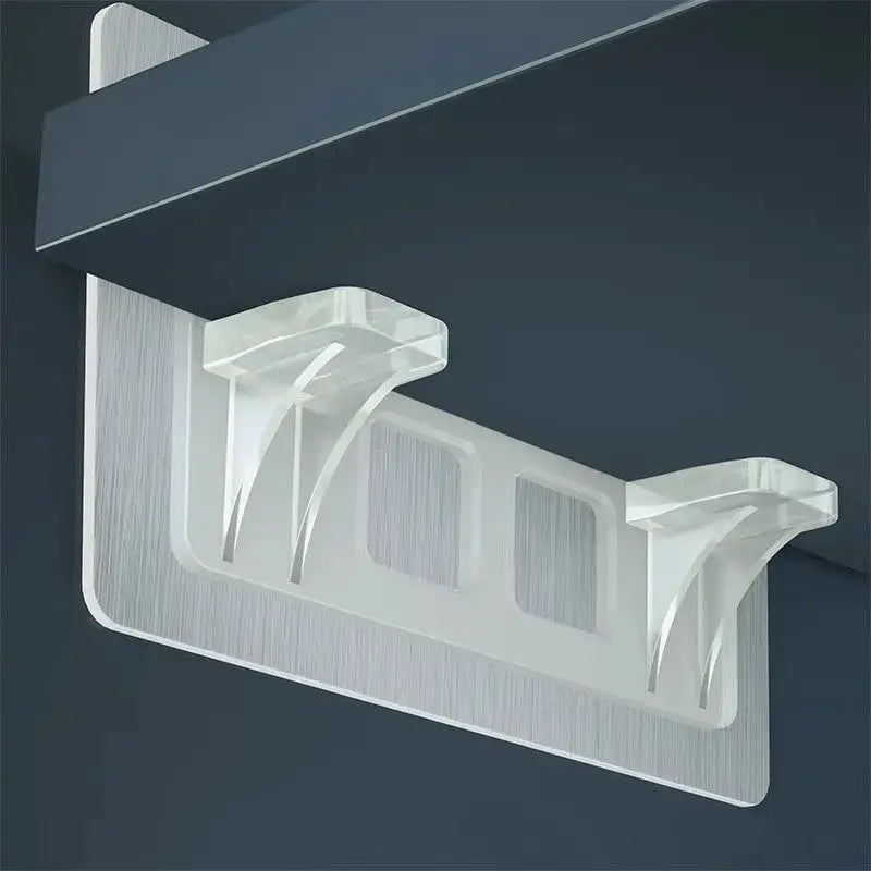 6 Or 12 Pieces Wardrobe Divider Brackets Non Marking Sticky For Wardrobe Kitchen Cabinets Anti Slip Shelf Layer Support