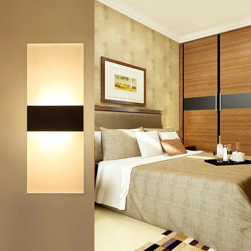 Simples Market LED acrylic wall light, long vertical bedroom/hallway fixture, 3/6/12W, AC85-265V