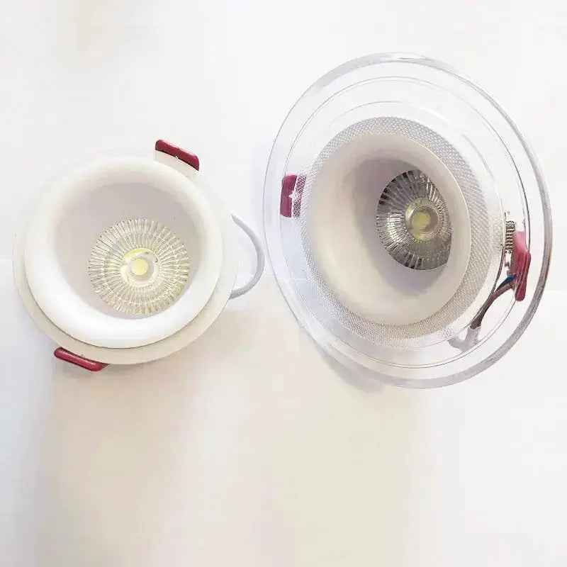 Simples Market LED downlight, 9W recessed ceiling spotlight with 3-color switch, AC220–230V, two units