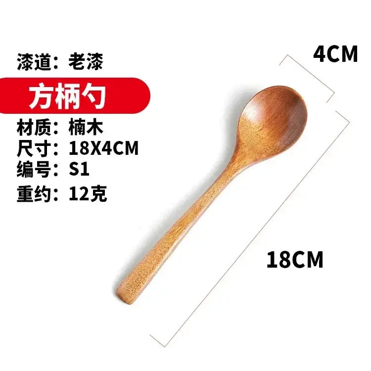 Bamboo Wooden Spoon Kitchen Utensil For Cooking Stirring Serving Eco Friendly Dinner Soup Teaspoon
