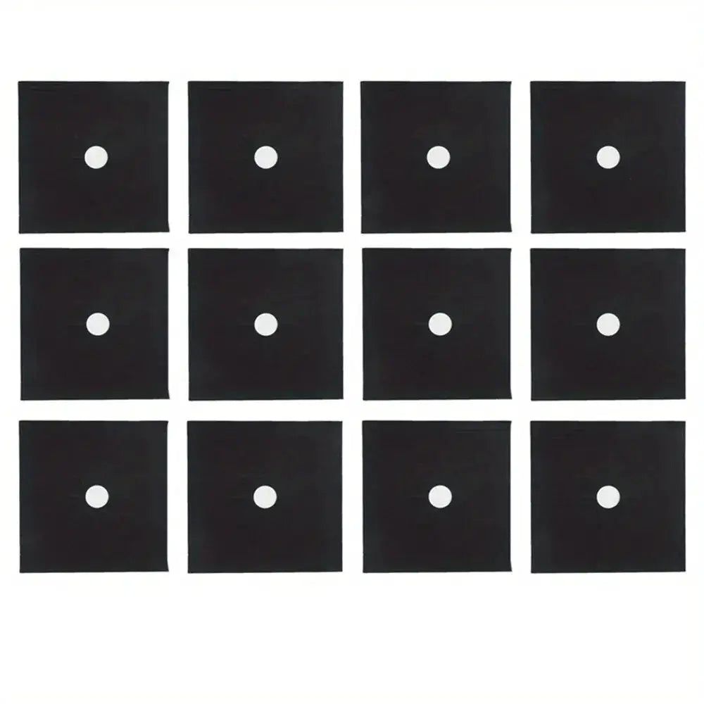 Four Or Eight Piece Gas Stove Protector Cover Set Stovetop Burner Liners Fiberglass Mats For Easy Cleanup