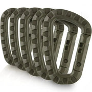 Military tactical carabiners D-ring clips, olive drab color, 4-pack for backpacks and outdoor gear - Simples Market