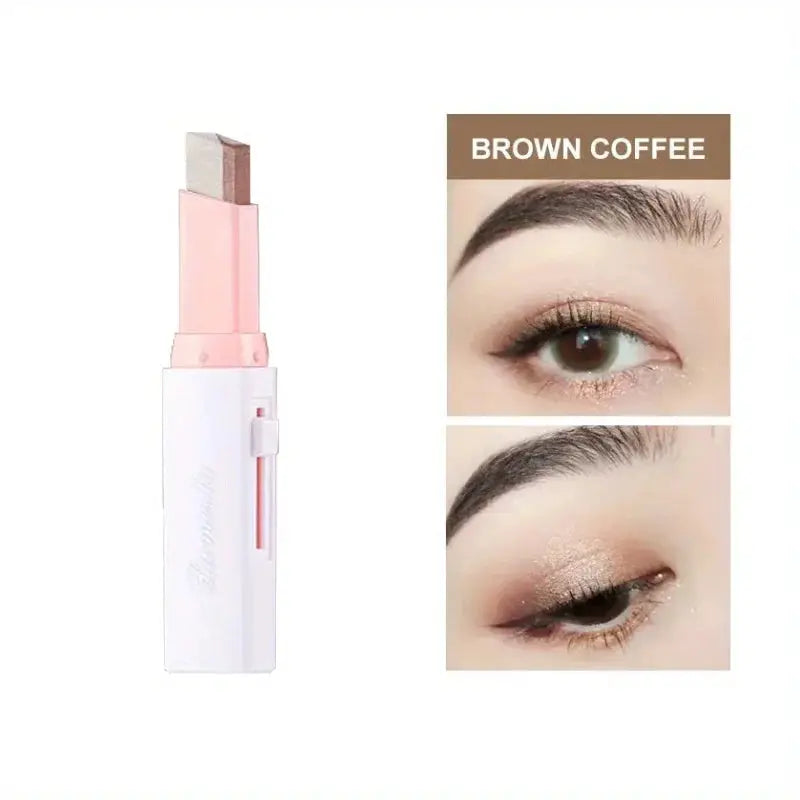 Two-Color Gradient Eye Shadow Stick by Simples Market, Brown Coffee shade.