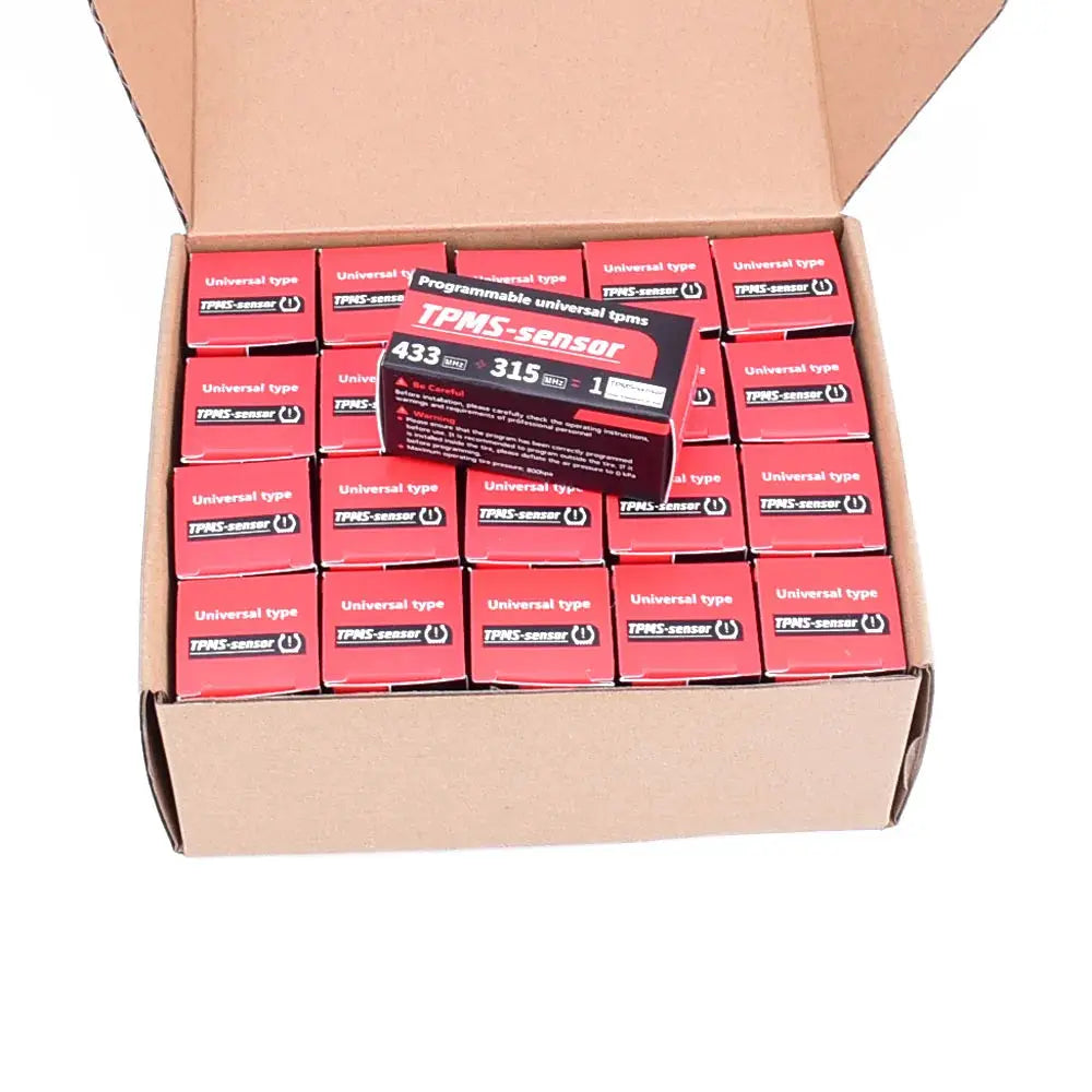 TPMS sensors 20-pack by Simples Market; universal red 315/433 MHz units