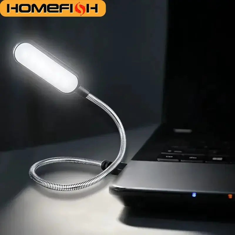 Homefish Mini USB LED Book Light Flexible Reading Lamp For Laptop Power Bank PC Computer Night Light