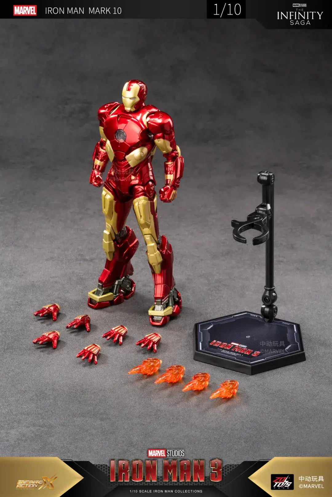 ZD Original Iron Man MK31 MK32 Piston Romeo MK10 MK19 Tiger One Tenth Scale Armor Marvel Legends Avengers Action Figure Toy