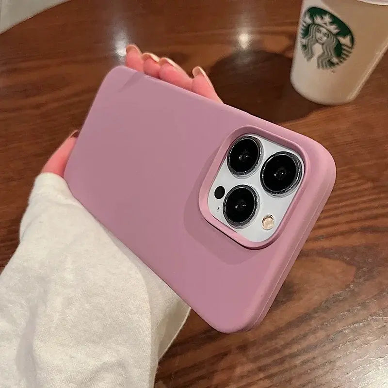 Genuine Liquid Silicone Rugged Case for iPhone 11 to 16 Pro Max Plus Shockproof Soft Back Titanium Gray